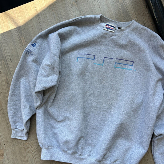 VINTAGE 2000 | PS2 Playstation Launch Heavyweight Crew Sweater sz XL