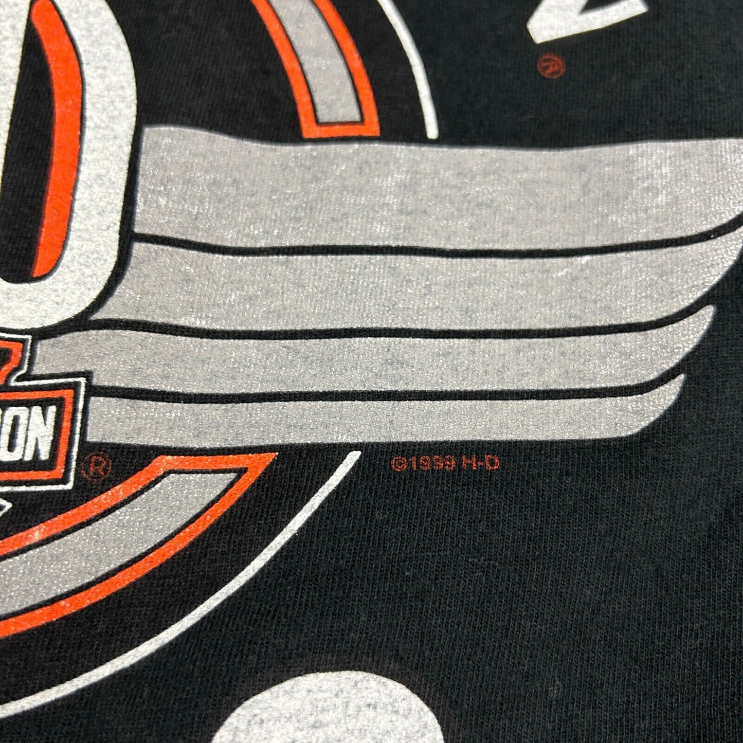 VINTAGE Harley Davidson Utica New York Black Biker T-Shirt sz XXL Adult