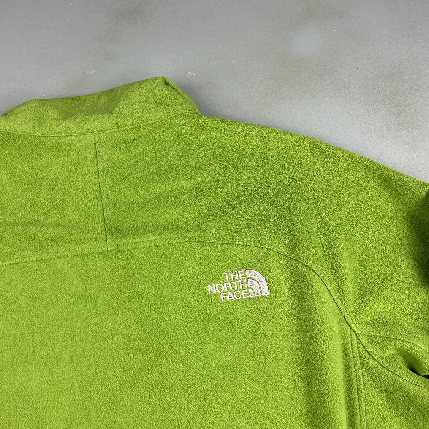 VINTAGE The North Face Green Full Zip Tech Fleece Sweater sz L-XL Adult