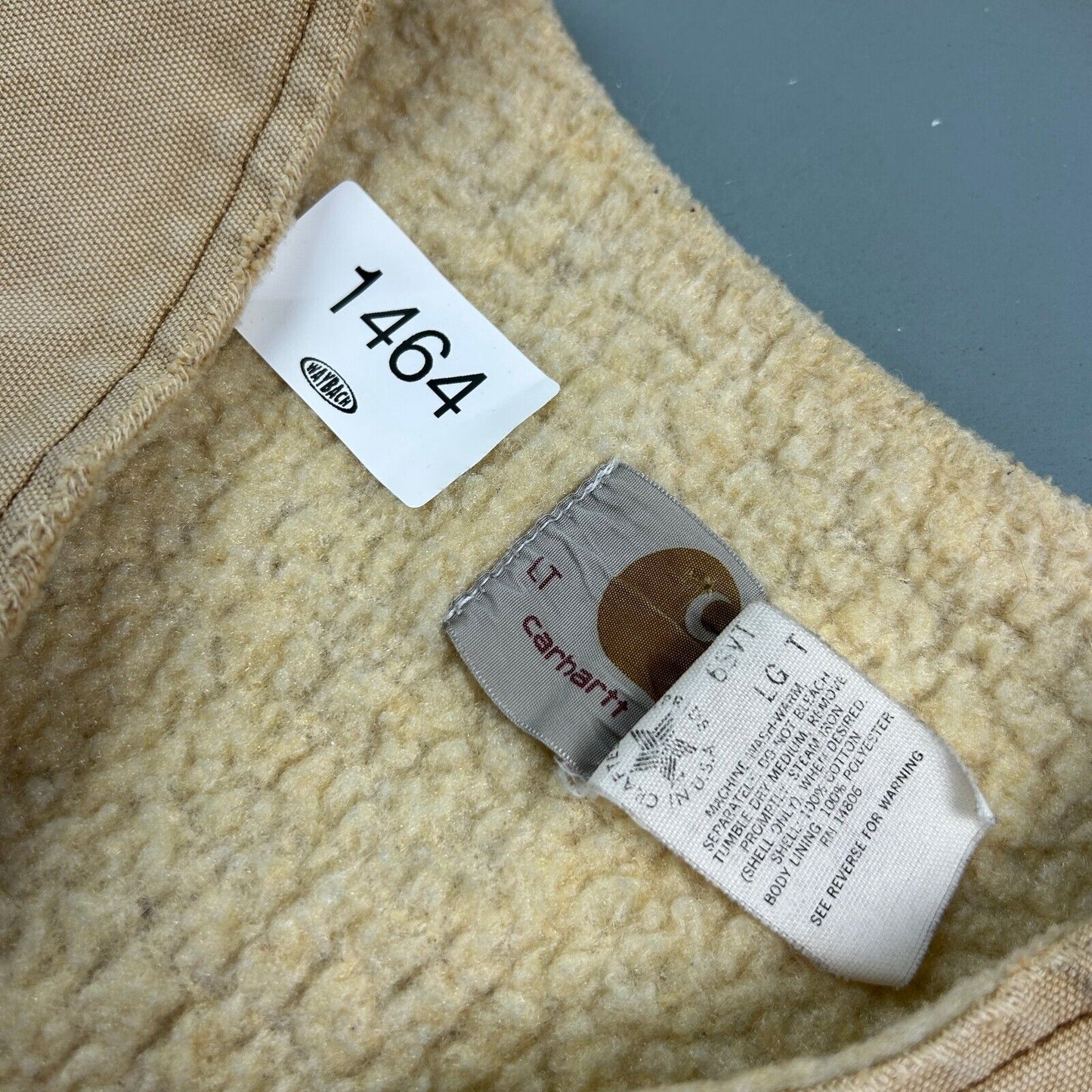 VINTAGE 90s Carhartt Faded Sherpa Lined Vest Jacket sz Large Men Adult MadeinUSA