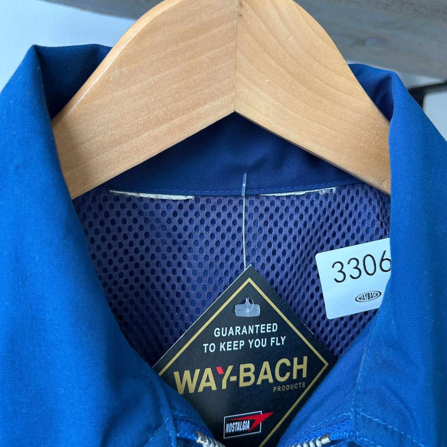 VINTAGE 90s | Blank Blue Zip Up Club Jacket sz M