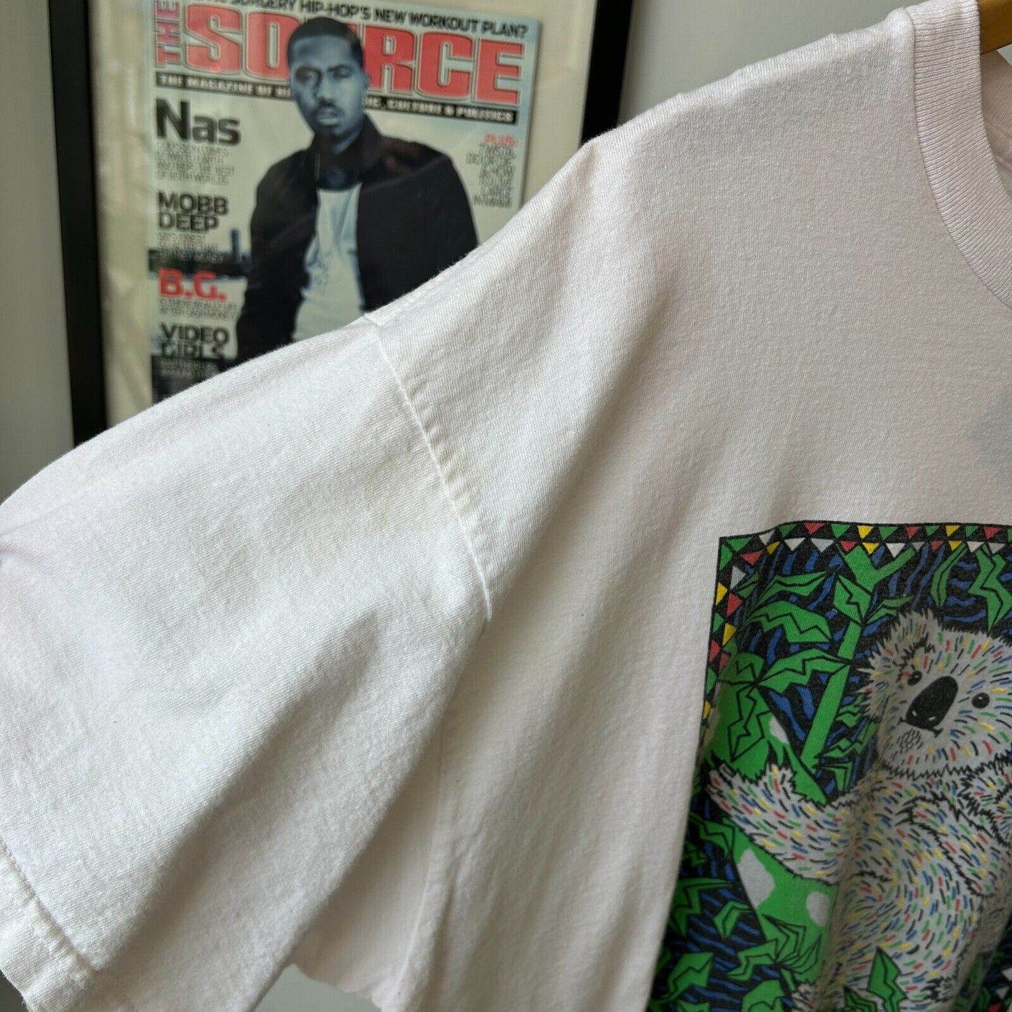 VINTAGE 90s | Safe Our Lifestyle Koala Bear Illustration Art T-Shirt sz XL Adult
