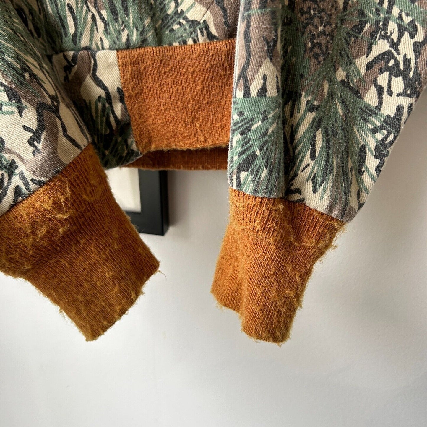 VINTAGE 80s | Piney Woods Natural Tree Camo Bomber Jacket sz L Adult