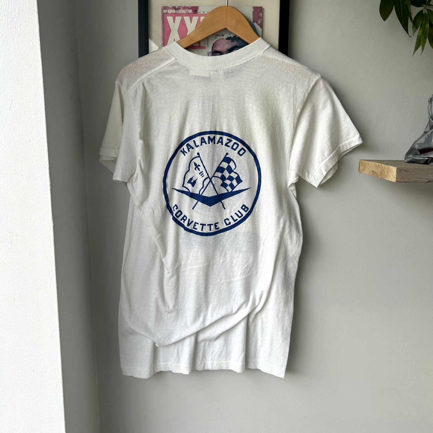 VINTAGE 1970s | Corvette Kalamazoo Corvette Club T-Shirt sz S Adult Made In USA