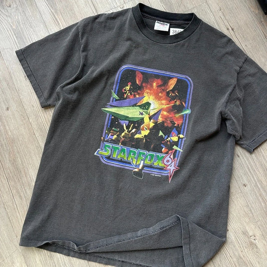 VINTAGE 1997 | Nintendo Star Fox 64 Video Game T-Shirt sz L