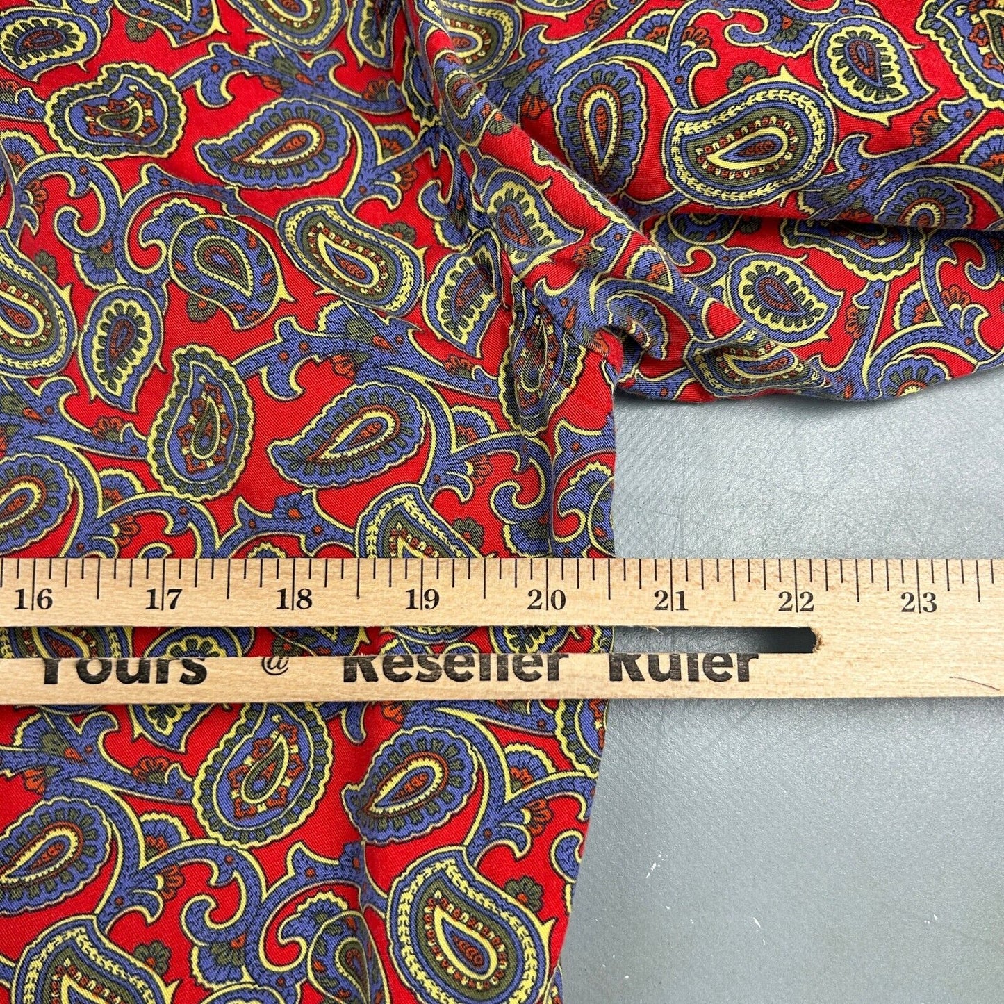VINTAGE 90s Alan Flusser Cotton Paisley Pattern Button Up Shirt sz Medium Adult