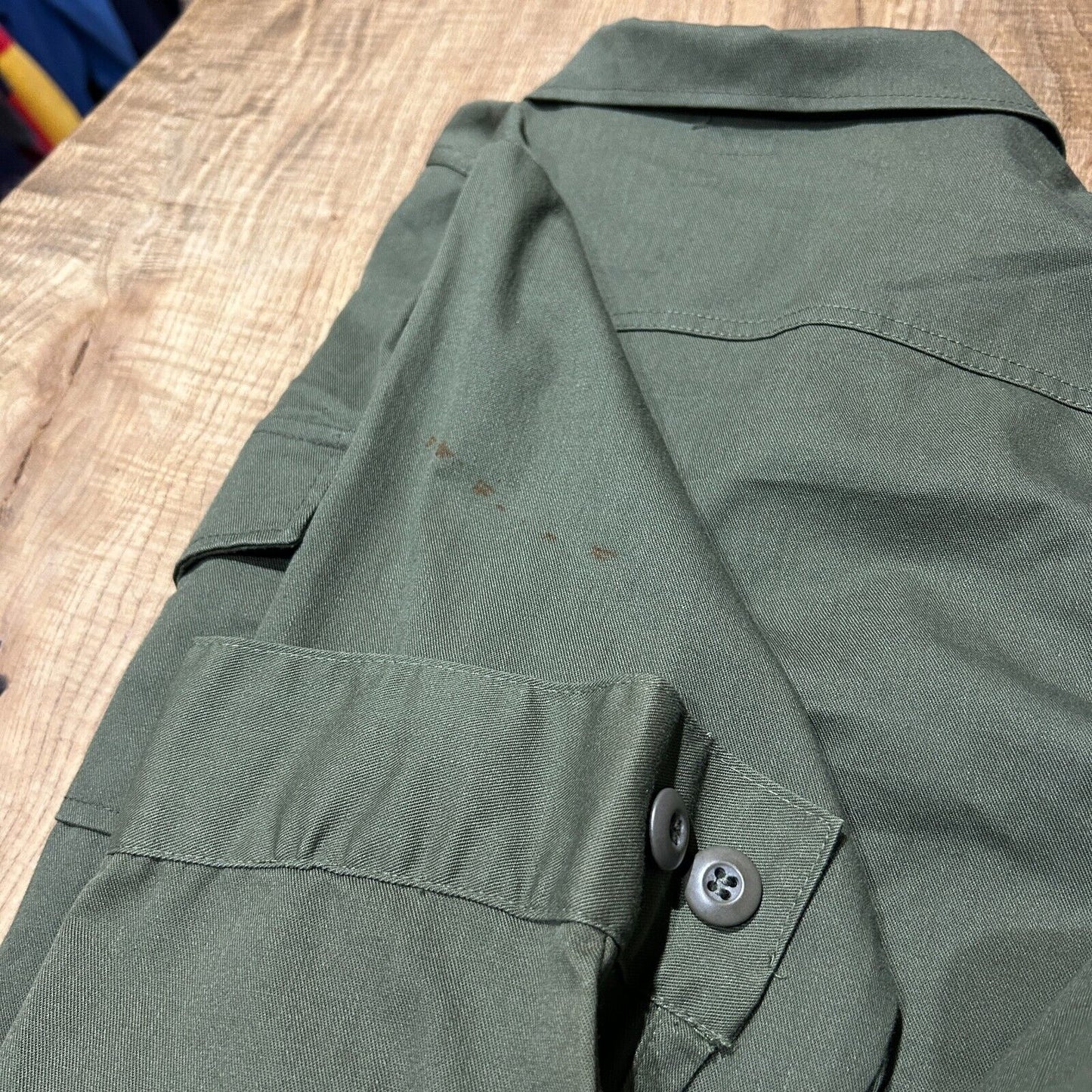 VINTAGE | Army OG 507 Utility Button Down Shirt sz S/M