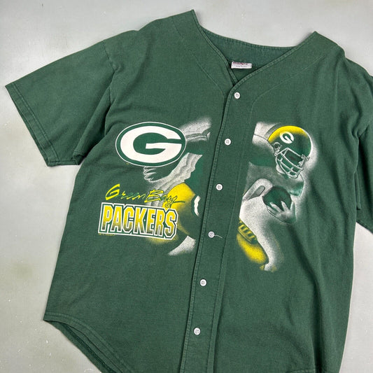 VINTAGE 90s | Green Bay Packers NFL Cotton Baseball Jersey sz XL Adult