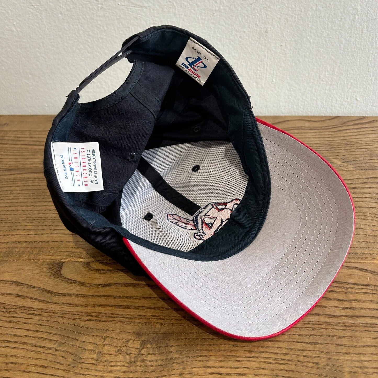 VINTAGE 90s | Cleveland Baseball MLB Logo Athletics Snapback HAT One Size Adult