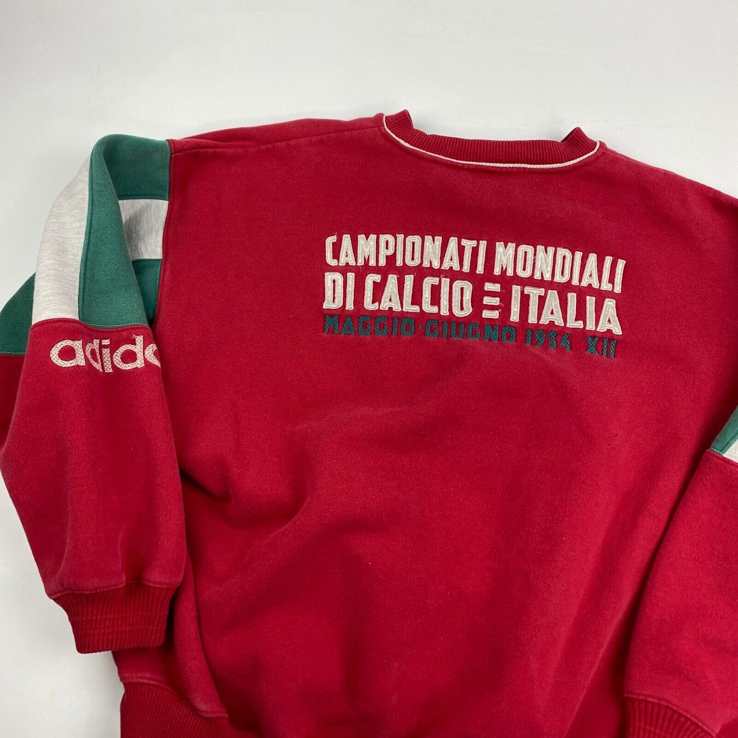 Vintage 80s ADIDAS Campionato Mondiale Di Calcio Italia World Cup Crewneck sz M