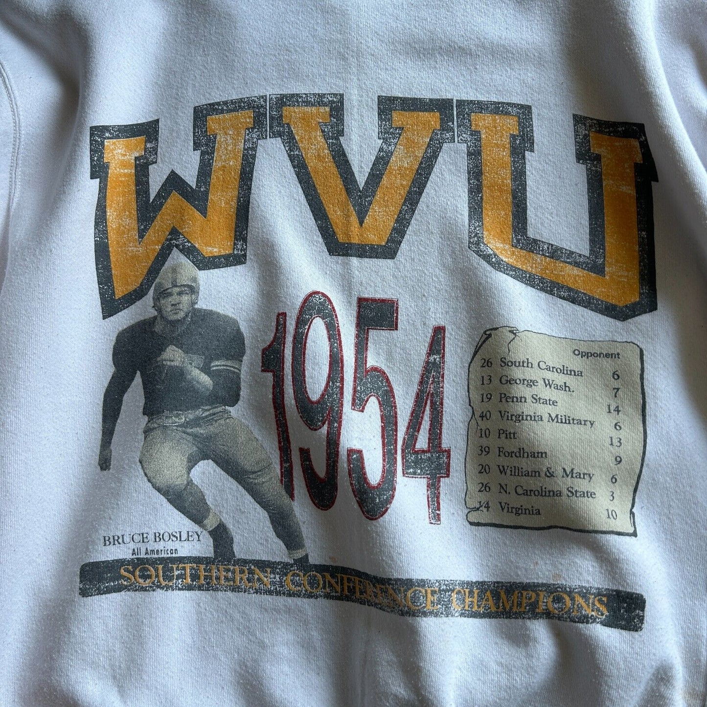 VINTAGE 90s | College Football WVU Crew Sweater sz XL