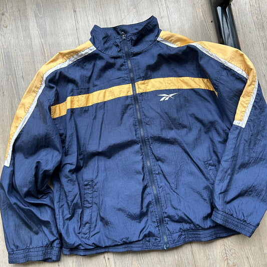 VINTAGE 90s | REEBOK Striped Windbreaker Jacket sz M/L Adult