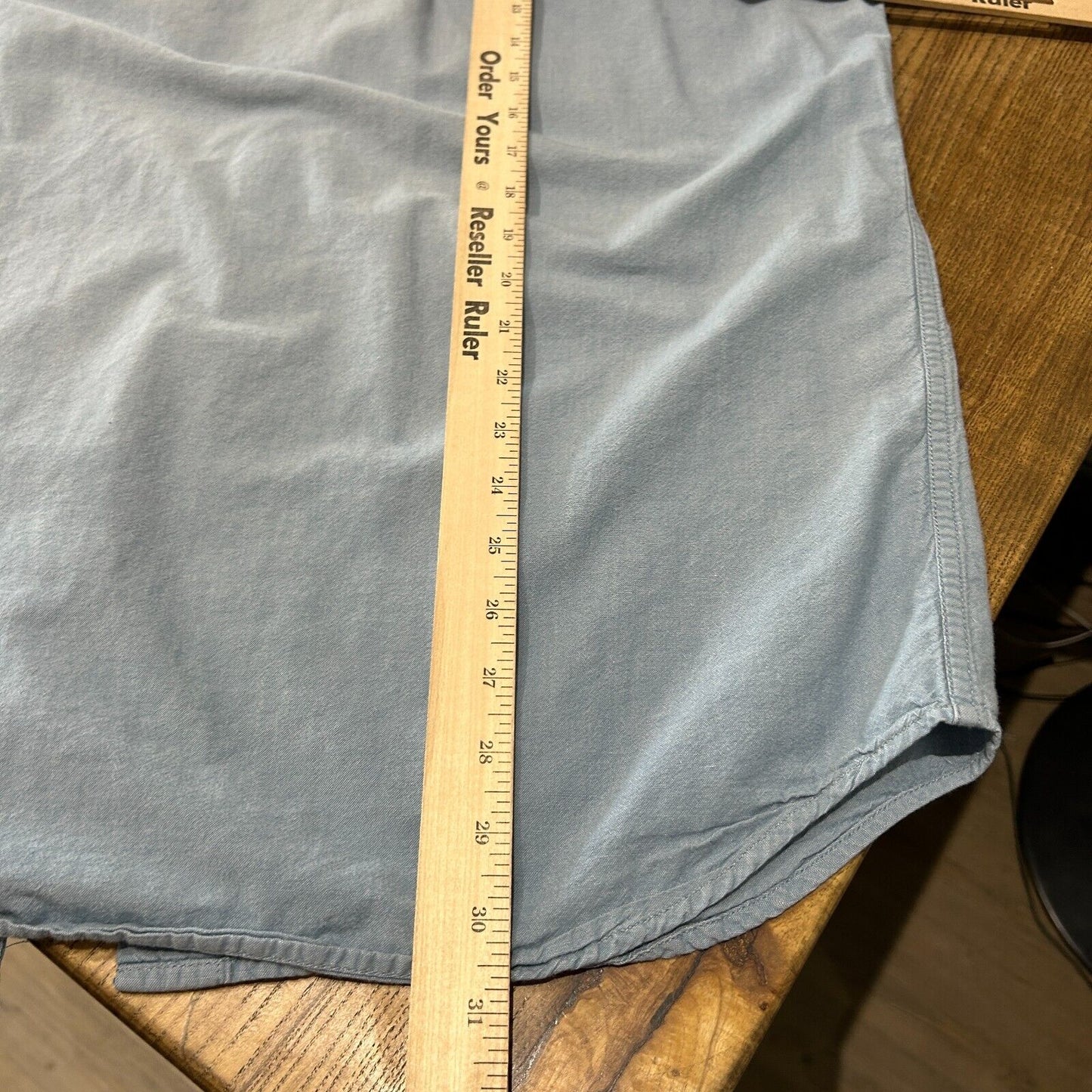 VINTAGE | Carhartt Denim Short Sleeve Button Snap Shirt sz L