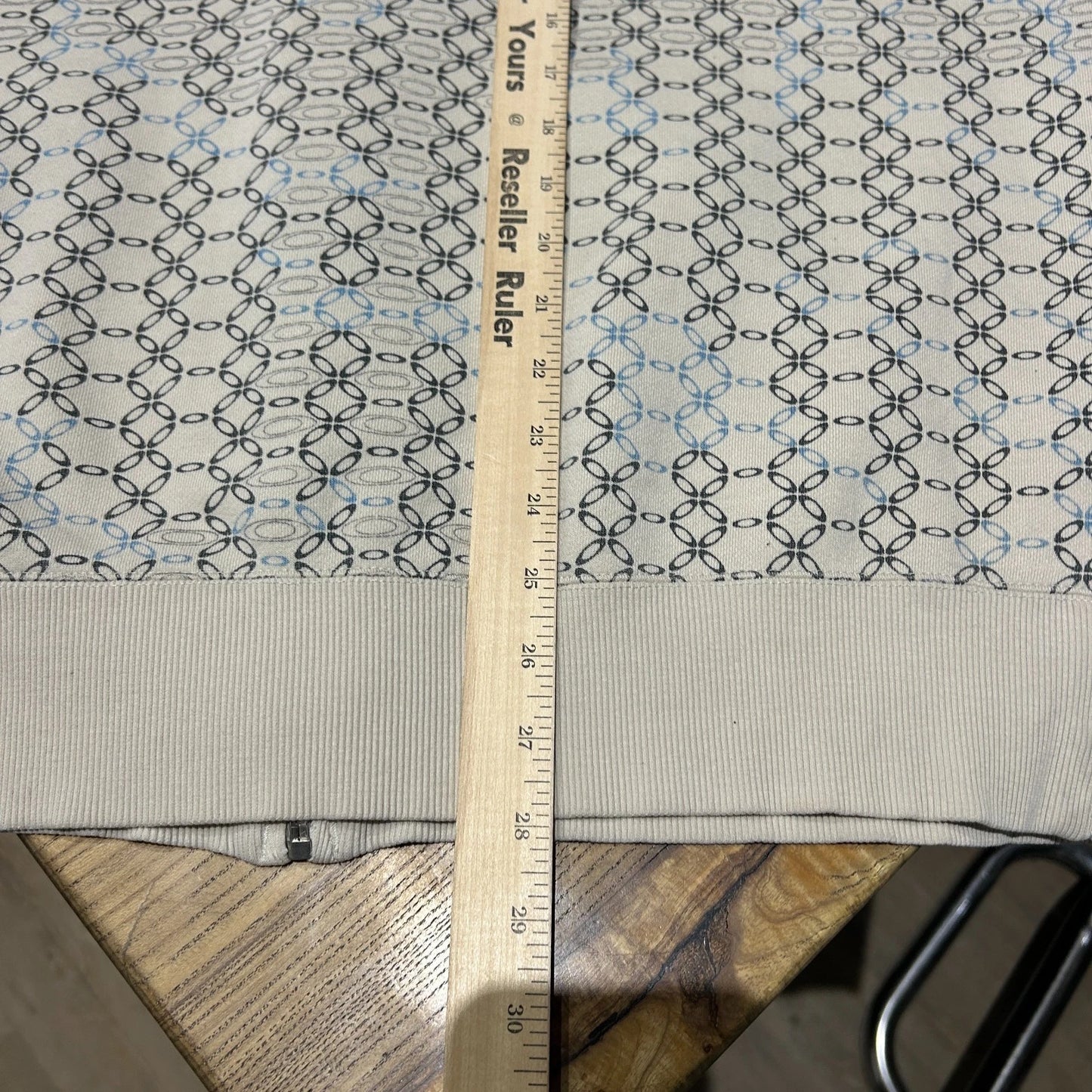 OAKLEY | Geometric Logo Thrashed Zip Up Hoodie Sweater sz XL