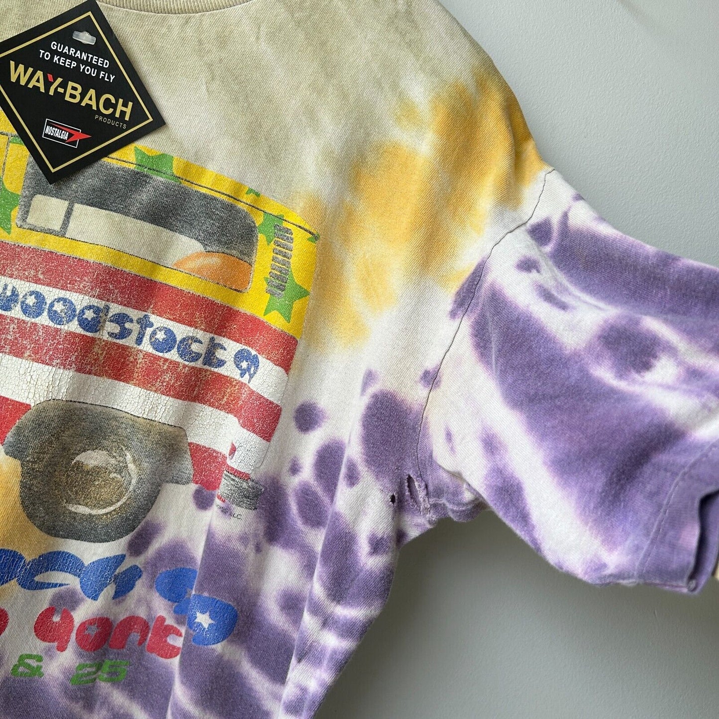 VINTAGE 90s | WOODSTOCK 99 NY Music Festival Tye Dye T-Shirt sz L Adult