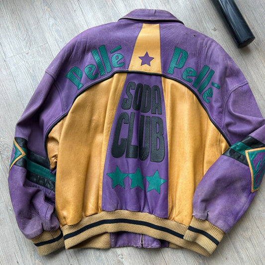 VINTAGE | Pelle Pelle Sode Club Marc Buchanan Leather Bomber Jacket sz 46