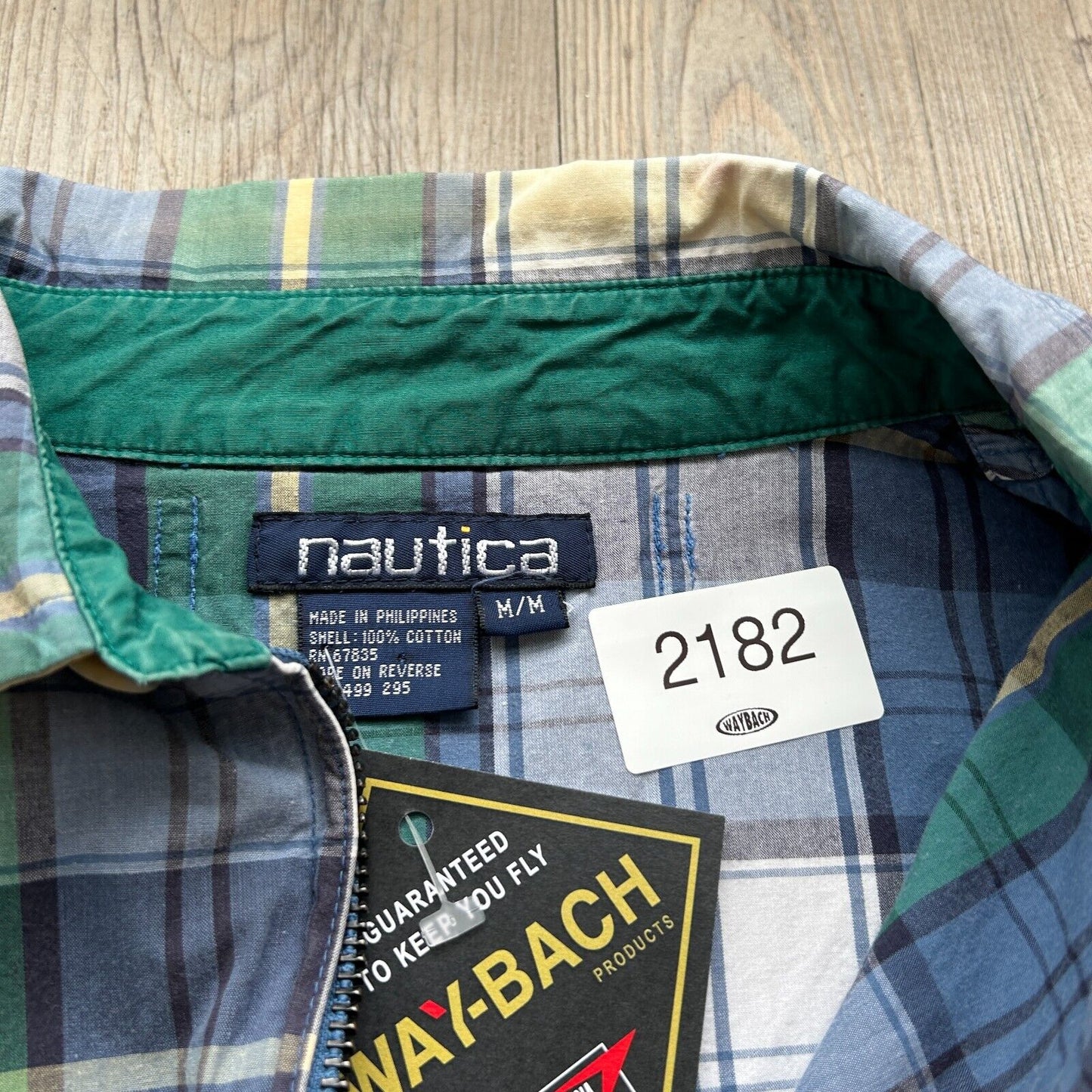 VINTAGE | Nautica Pastel Plaid Harrington Jacket sz M Adult
