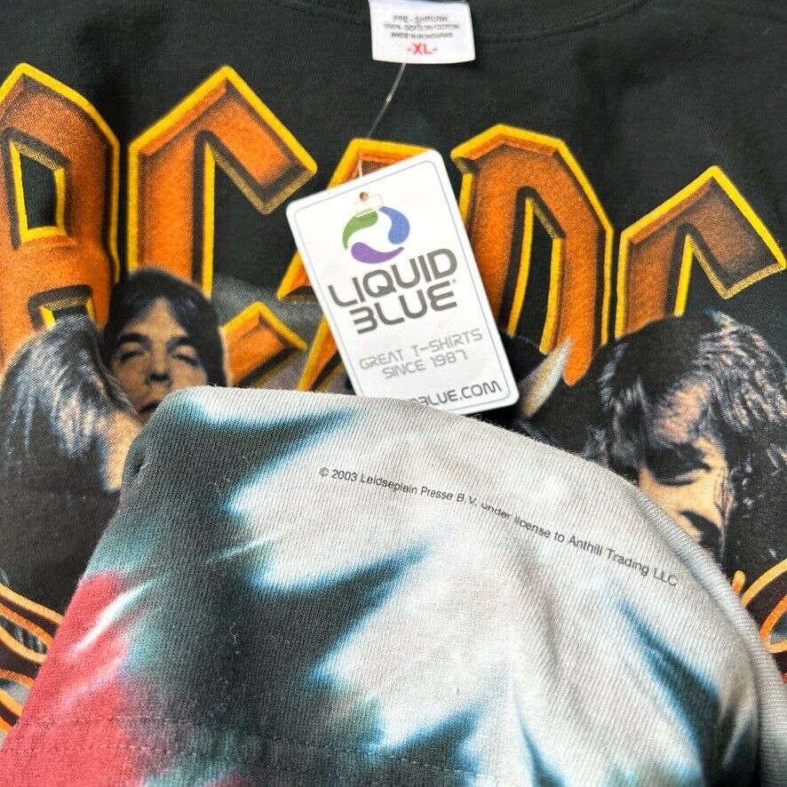 VINTAGE | ACDC Highway To Hell Liquid Blue Band T-Shirt NWT sz XL
