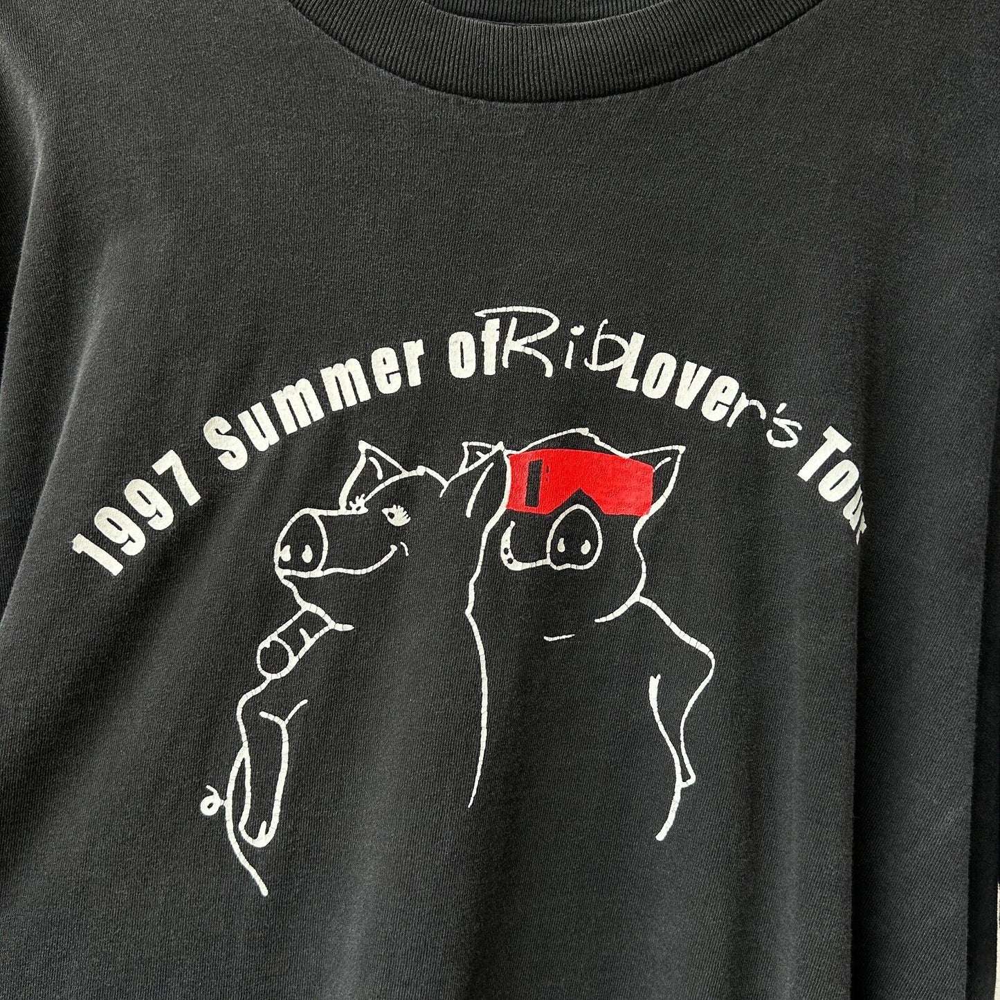 VINTAGE 90s | Summer Of Rib Lovers Faded T-Shirt sz L