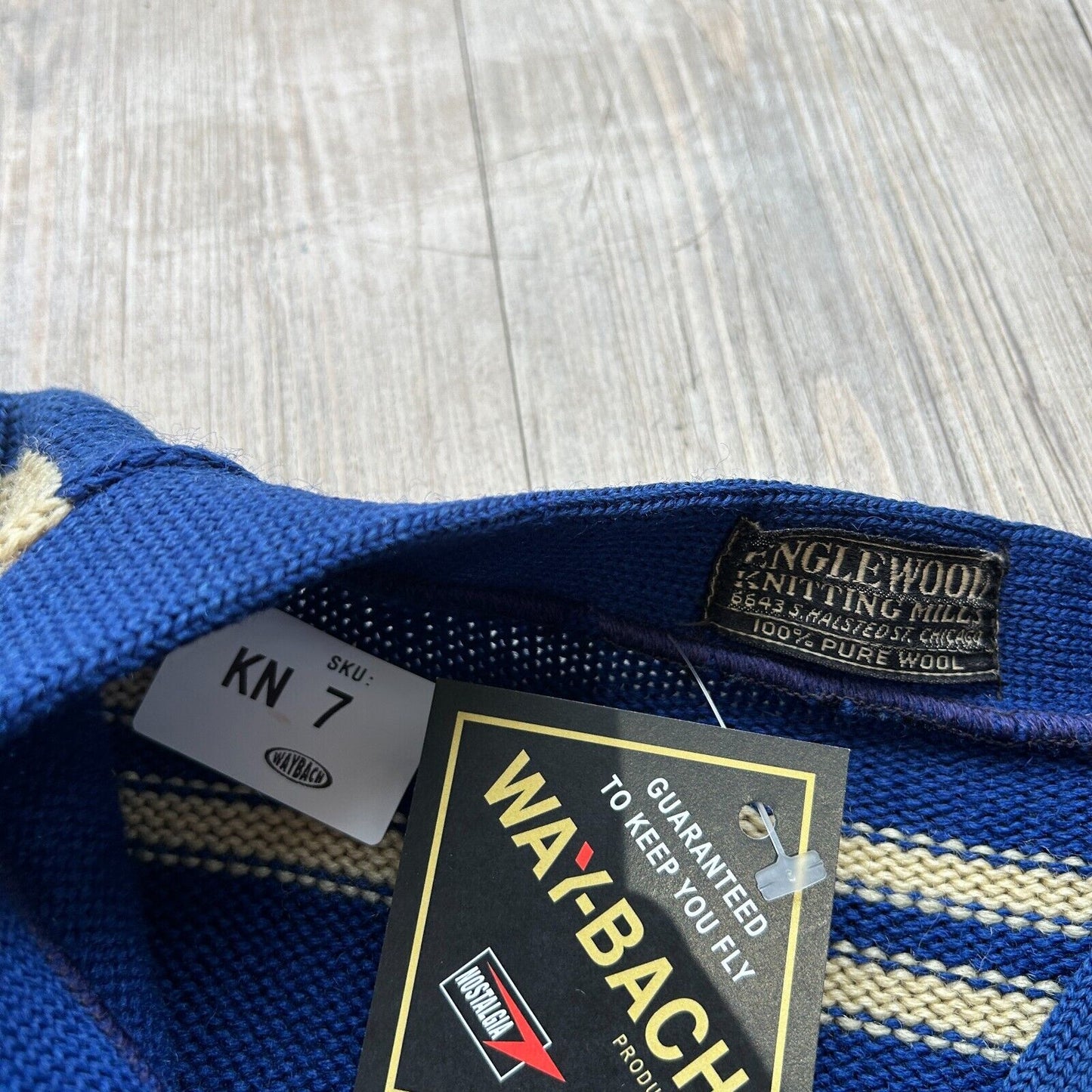 VINTAGE 50s-60 | Englewool Varsity Wool Knit Cardigan Sweater sz S-M Adult