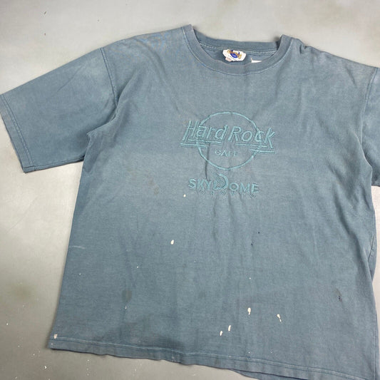 VINTAGE 90s Hard Rock Cafe Skydome Toronto Faded T-Shirt sz XL Men Adult