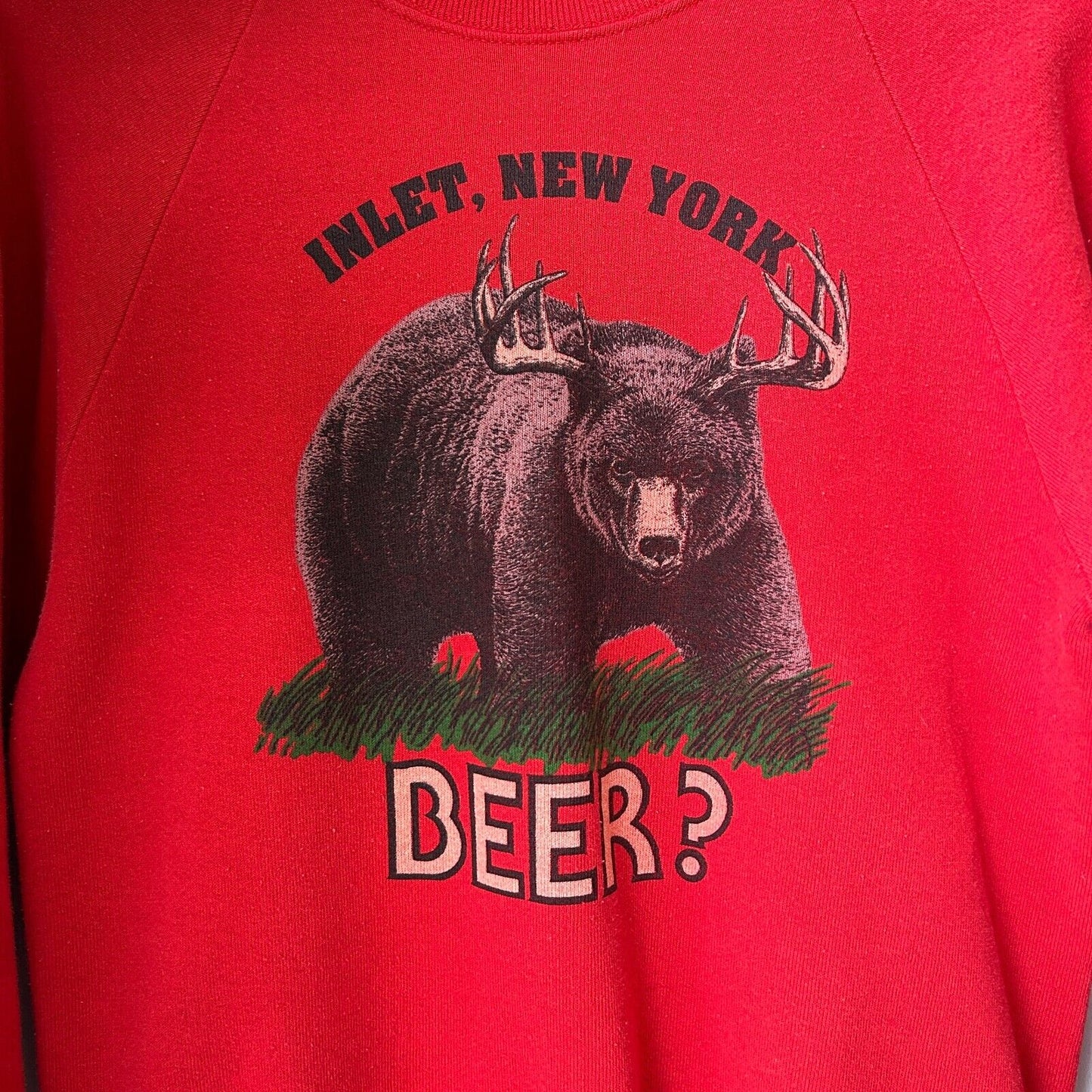 VINTAGE 80s | Inlet New York BEER? Crewneck Sweater sz S Adult