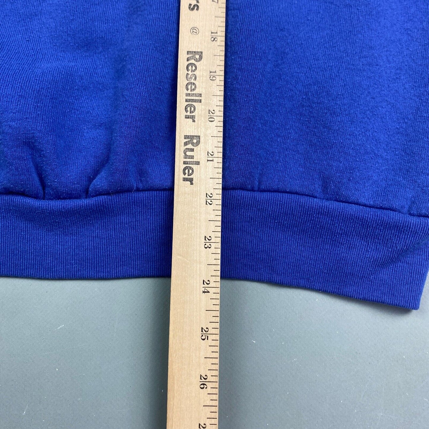 VINTAGE 90s Blank Blue Crewneck Sweater sz Large Adult