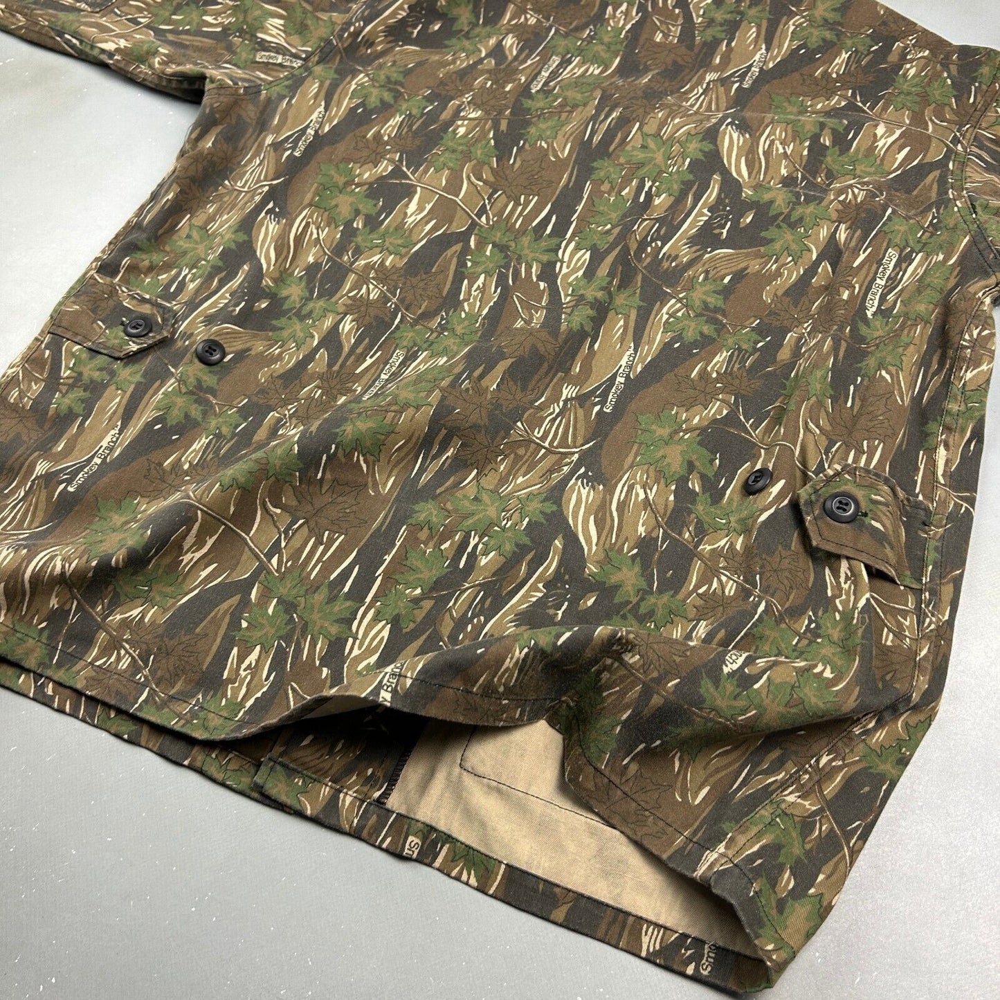 VINTAGE 90s | Military Smokey Branch Camo Chore Work Jacket sz M-Reg Adult