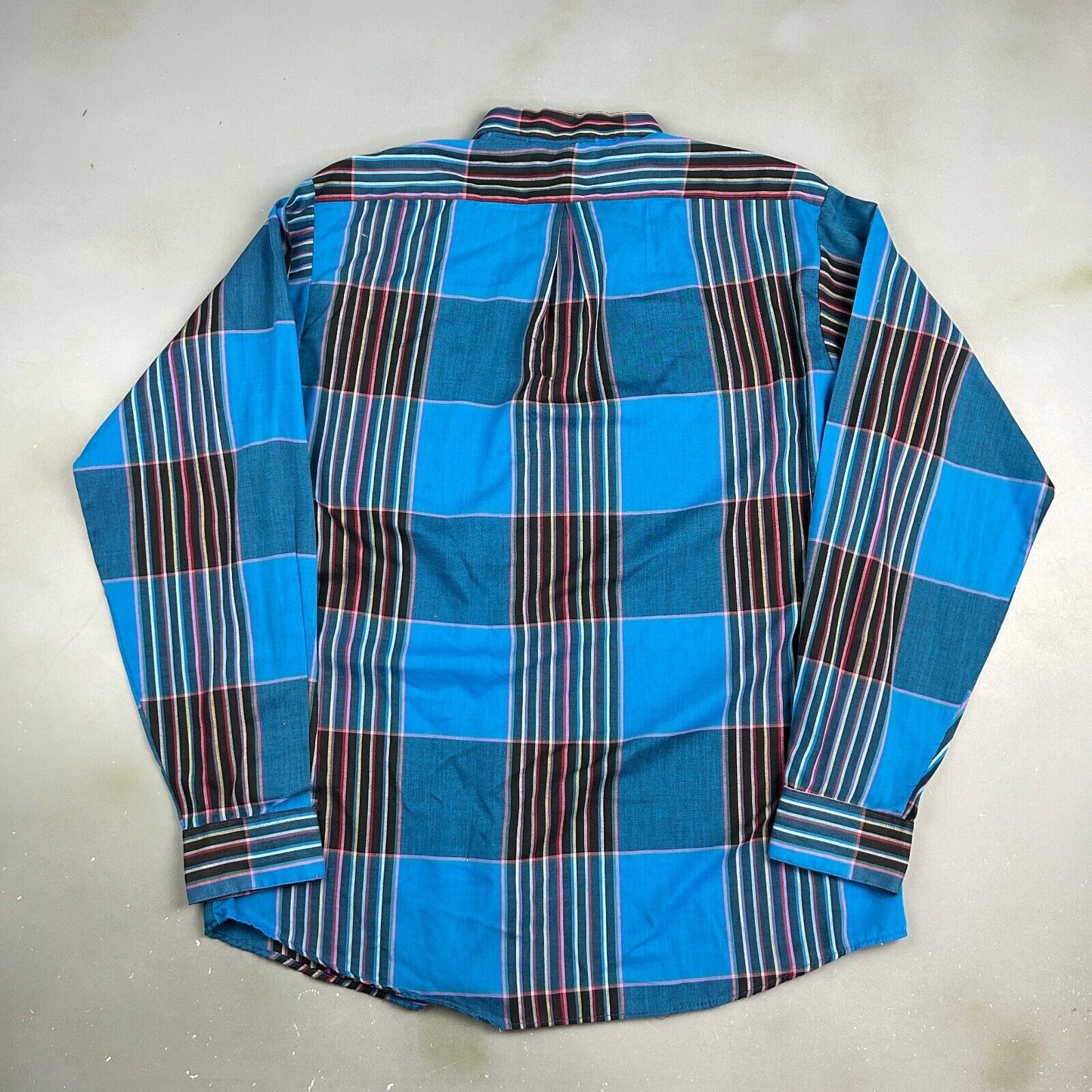 VINTAGE 80s Bon Homme NY Striped Button Up Shirt sz Large Adult
