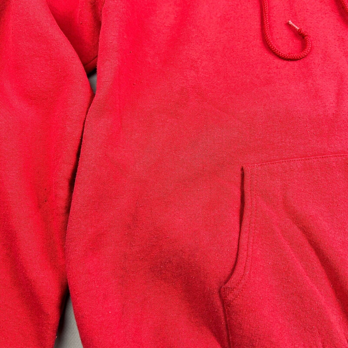 VINTAGE 90s FOTL Blank Red Hoodie Sweater sz Large Mens