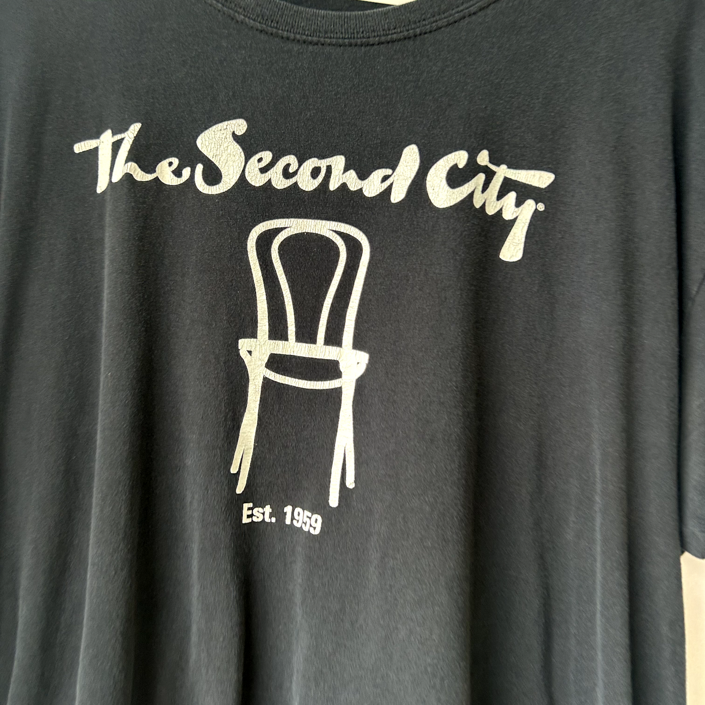 VINTAGE 1990s | The Second City Chicago T-Shirt sz XL Adult Black