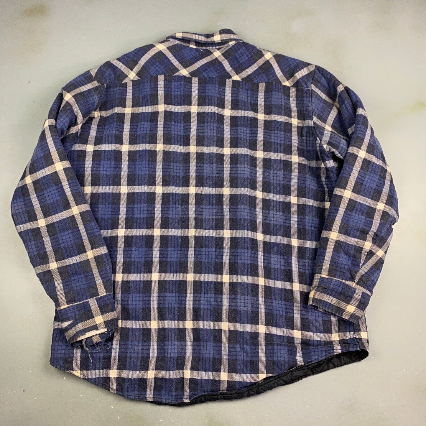 VINTAGE 90s Outdoor Exchange Plaid Lined Flannel Button Up Shirt sz XL Adult