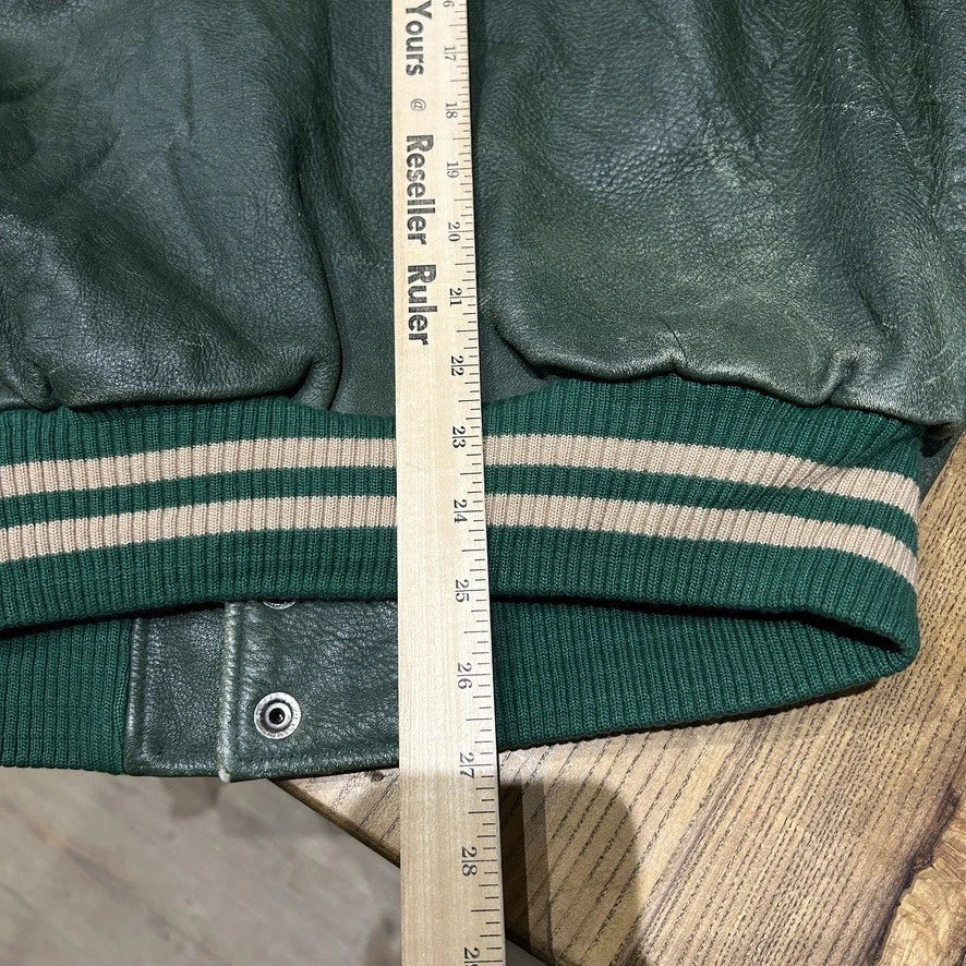 VINTAGE | Roots Sporting Goods Canada Leather Bomber Jacket sz L