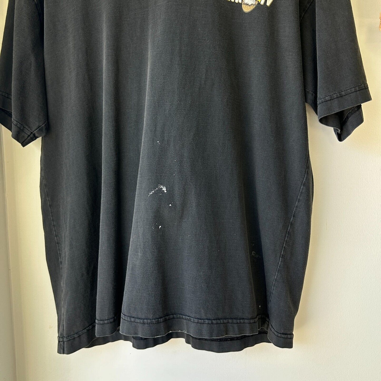 VINTAGE 90s | Metro TV Logo Black T-Shirt sz L