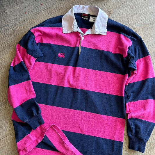 VINTAGE 90s | Canterbury Striped Rugby Polo Shirt sz M