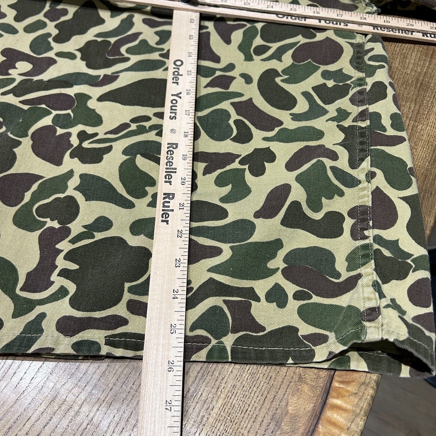 VINTAGE 70s | Duck Camo Button Down Jacket sz M-L Adult