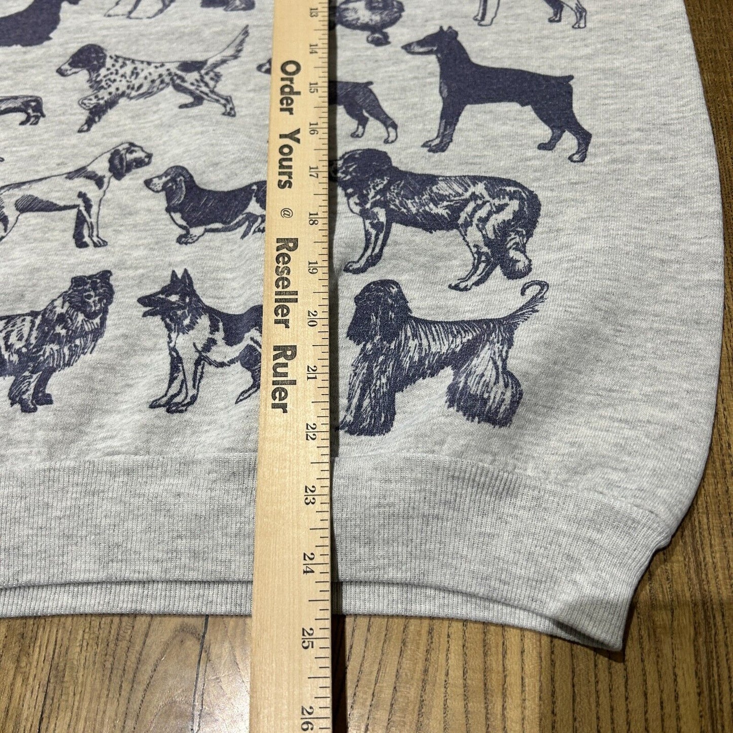 VINTAGE 90s | All Over Dog Print Crew Sweater sz L