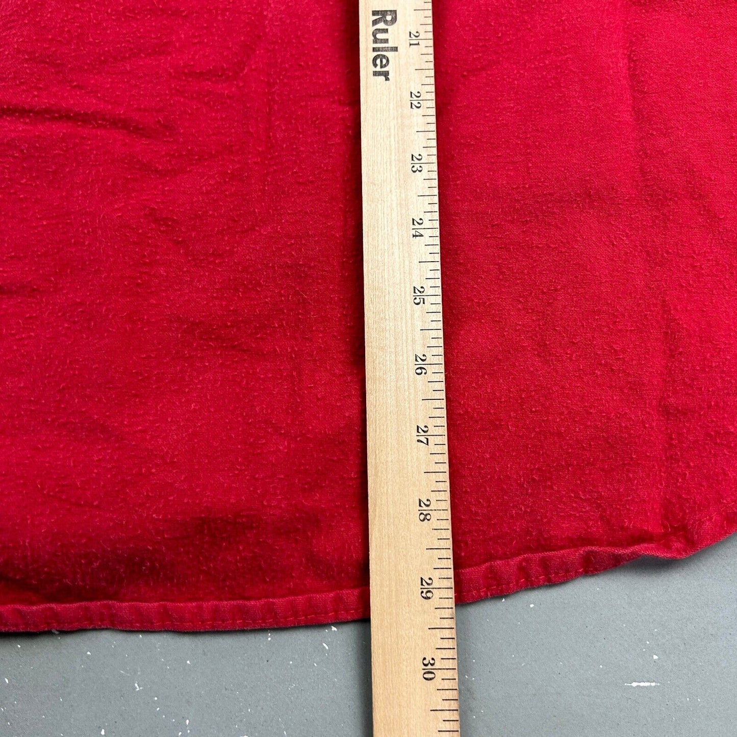 VINTAGE 90s Five Brother Red Chamois Cloth Button Up Shirt sz XL Adult