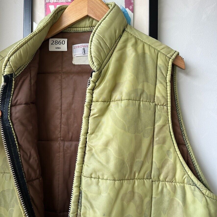 VINTAGE 70s/80s | Zero Wear Faded Camo Hunting Vest Jacket sz L