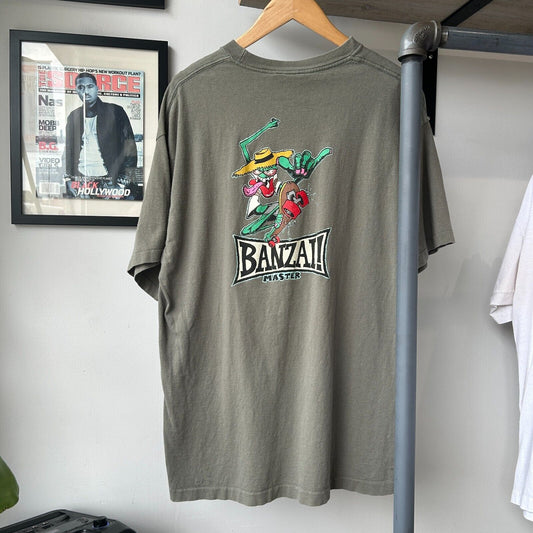 VINTAGE 90s | FreshJive Banzai Master Skate T-Shirt sz XL
