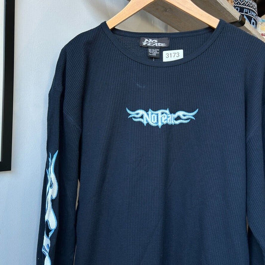 VINTAGE | No Fear Thermal Flame Long Sleeve T-Shirt sz L NWT