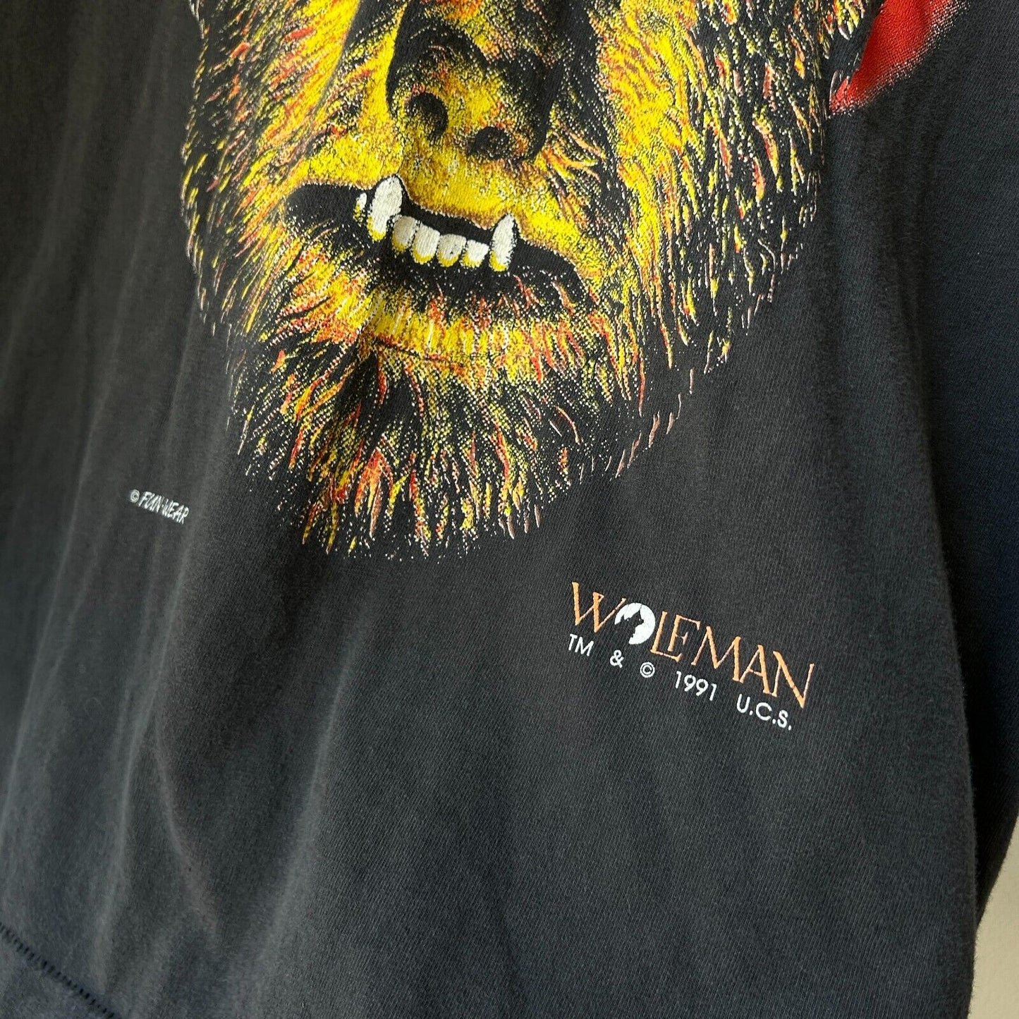 VINTAGE 90s | Wolfman Horror Movie T-Shirt sz XL