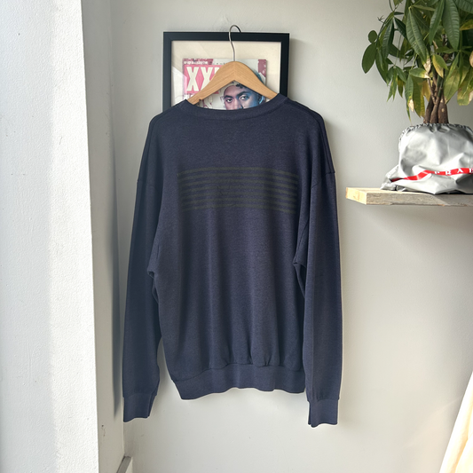 VINTAGE 90s | COAST GUARD Distresses Navy Blue Crewneck Sweater sz XL Adult
