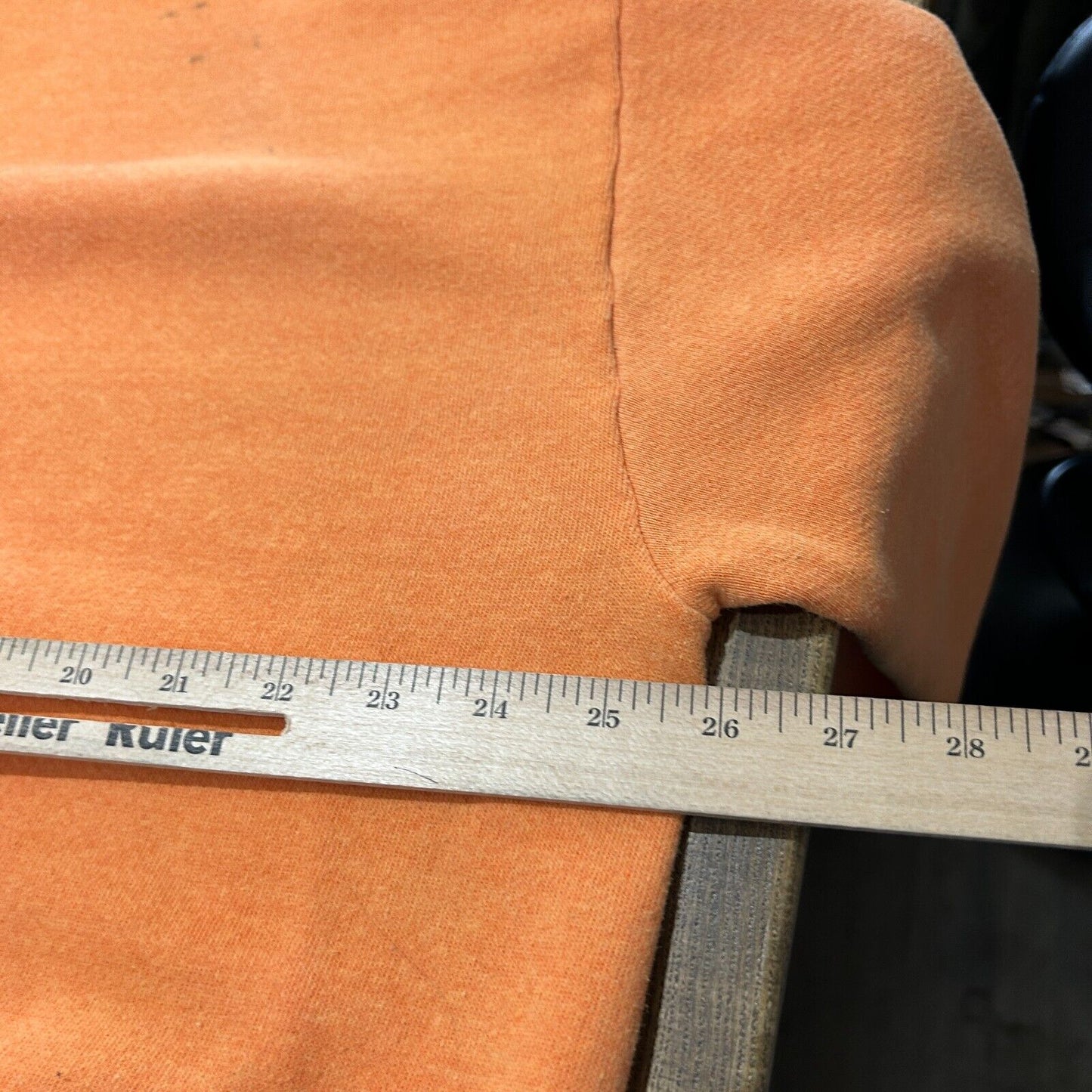 VINTAGE 90s | Sun Faded Orange Blank Lee Zip Up Hoodie Sweater sz XL