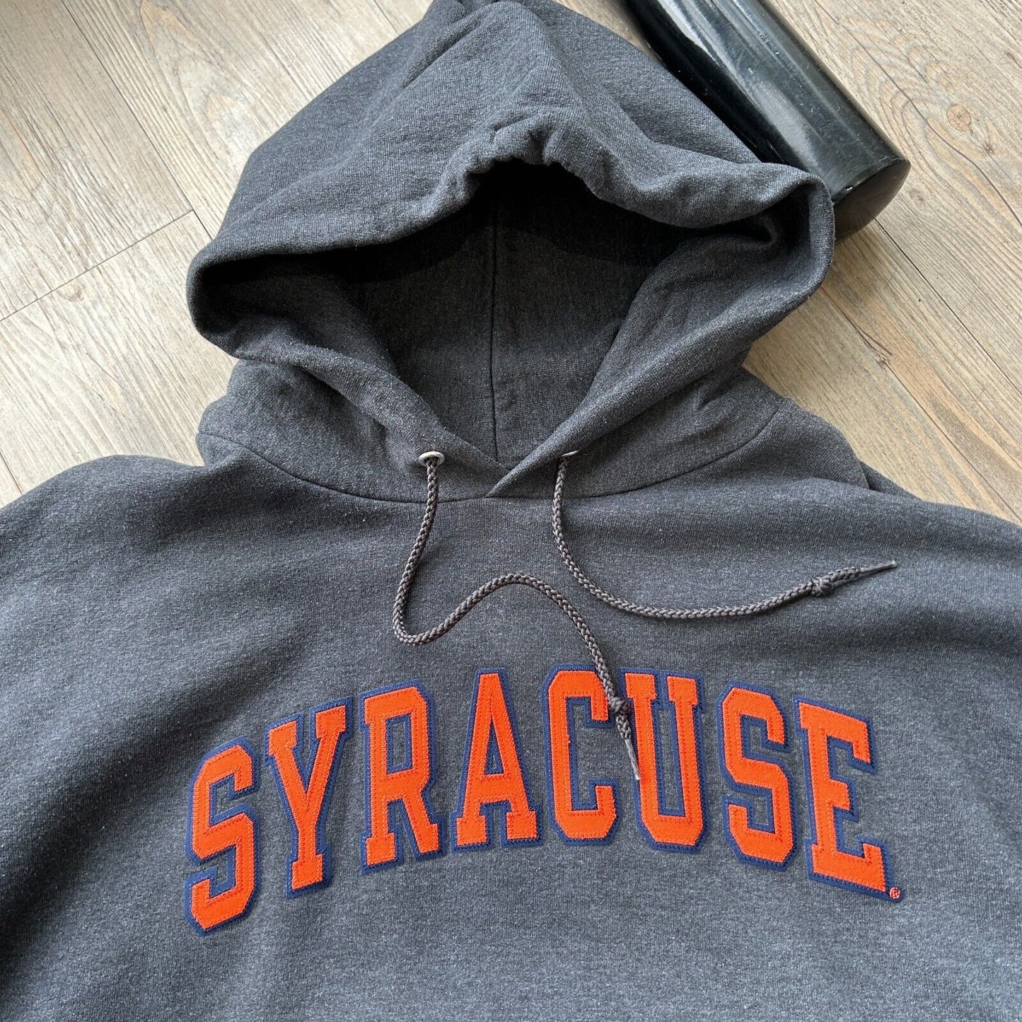 VINTAGE | SYRACUSE Dark Grey Champion Hoodie Sweater sz XL Adult