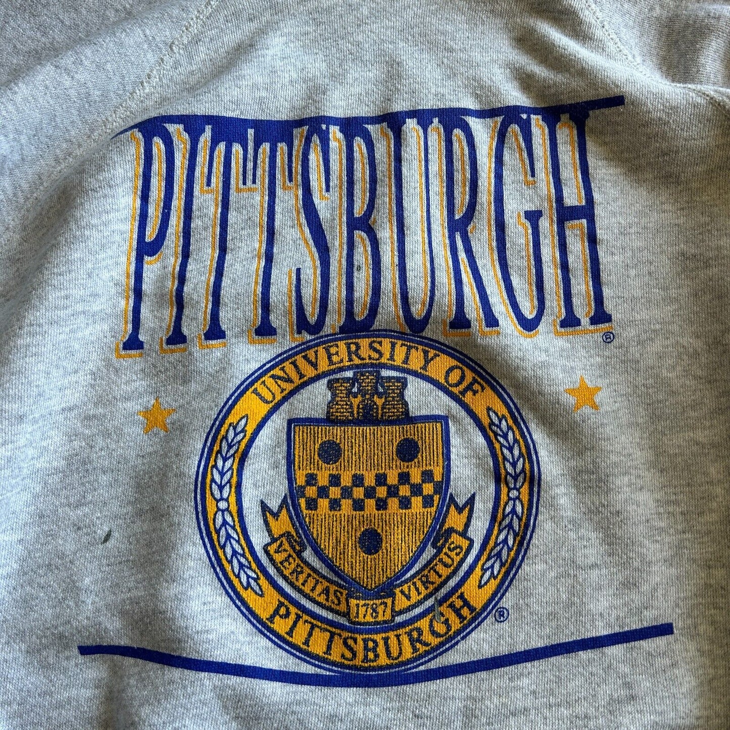 VINTAGE 80s | University Of Pittsburgh Crew Sweater sz L