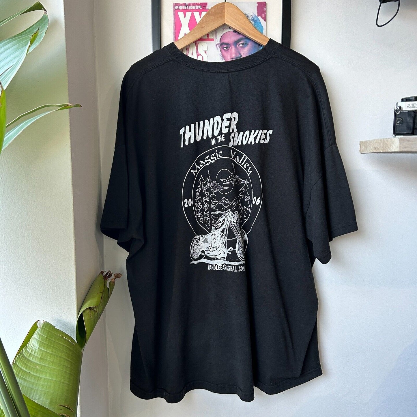 VINTAGE | Thunder In The Smokies Black Biker T-Shirt sz 3XL Adult