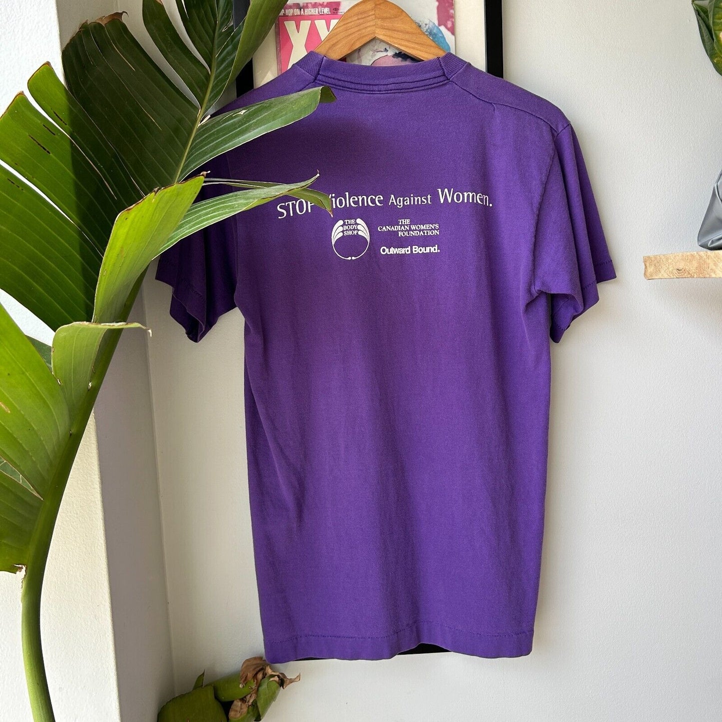 VINTAGE 90s | Stop Violence Against Women The Body Shop T-Shirt sz S