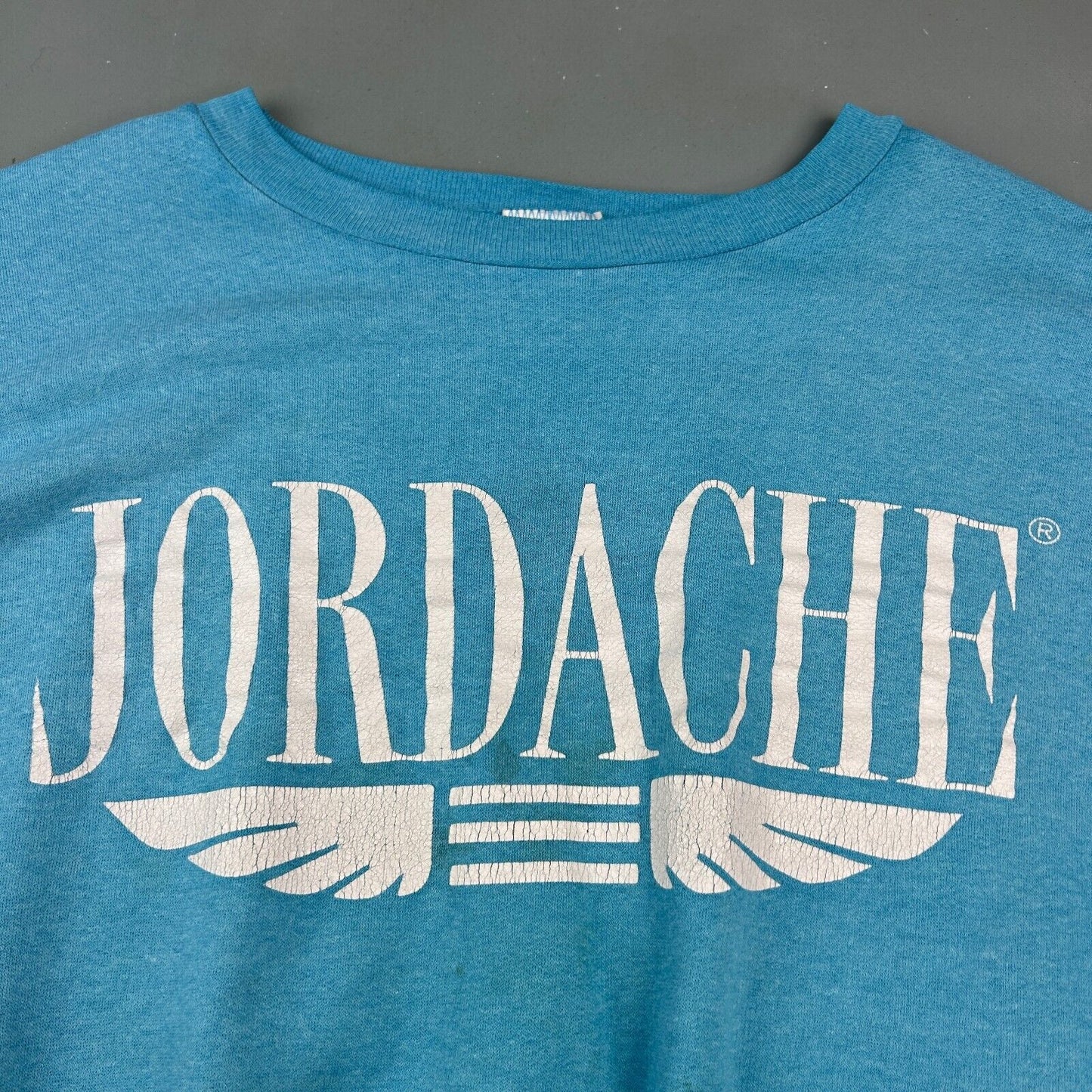 VINTAGE 90s | JORDACHE Blue Boxy Short Crewneck Sweater sz L-XL Adult