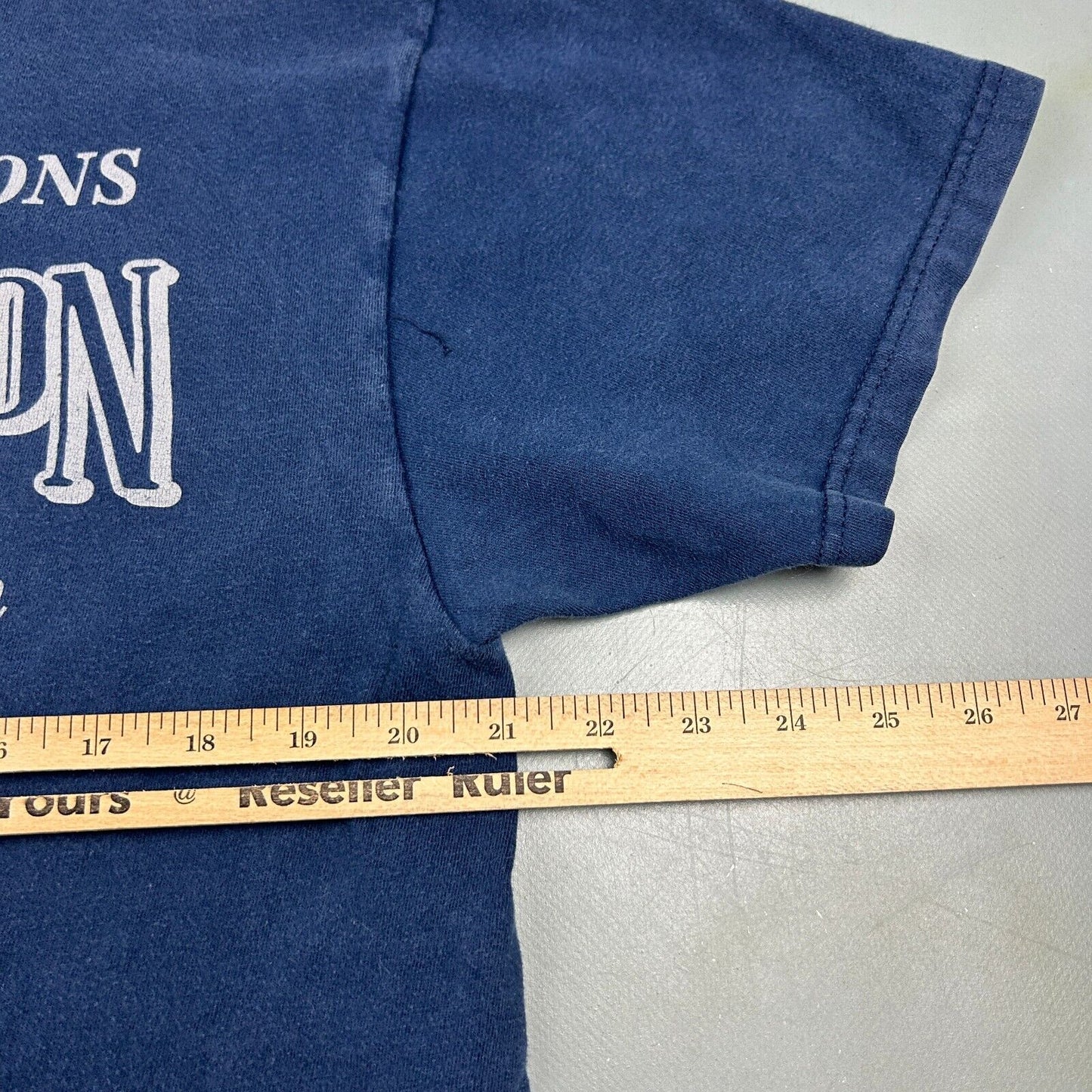 VINTAGE | HARLEY DAVIDSON Motor Cycles Tomahawk Biker Navy T-Shirt sz L Adult